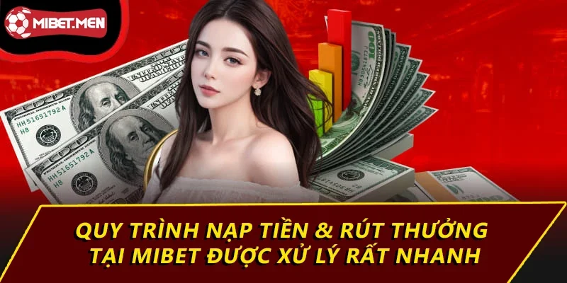 Quy trình nạp tiền & rút thưởng tại MIBET được xử lý rất nhanh